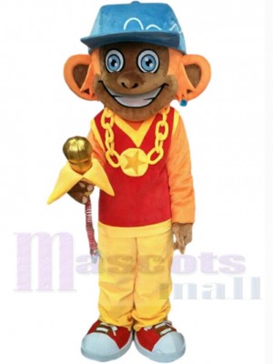 DJ Monkey mascot costume