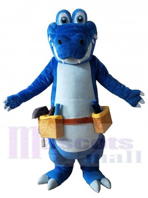 Blue Crocodile Alligator Mascot Costume Animal