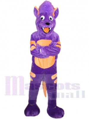 Funny Purple Wolf Mascot Costume Animal