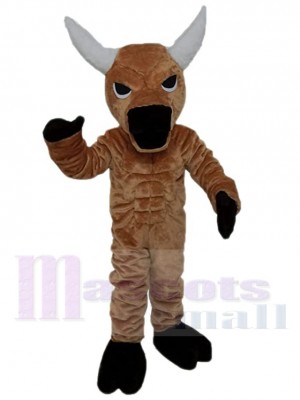 Brown Muscle Ox Bull Mascot Costume For Adults Mascot Heads