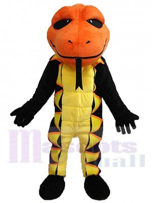 Orange Head Cobra Snake Mascot Costume Animal