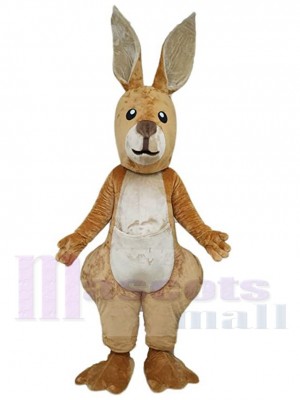Brown Long Ears Kangaroo Mascot Costume Animal