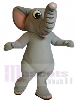 Cute Grey Elephant Mascot Costume Animal