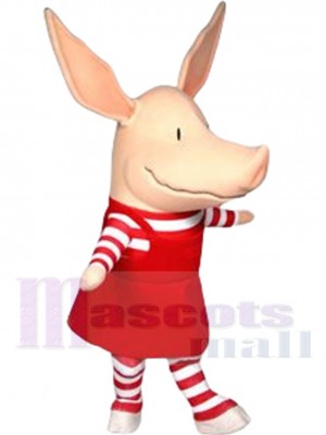 Olivia Pig mascot costume