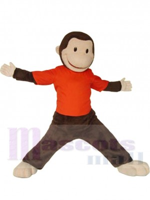Curious George Monkey Mascot Costume Cartoon