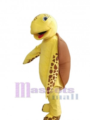 Golden and Brown Turtle Mascot Costume Animal