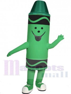 Green Crayola Crayon Mascot Costume Cartoon