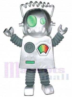 Silver JarGon Robot Mascot Costume Cartoon