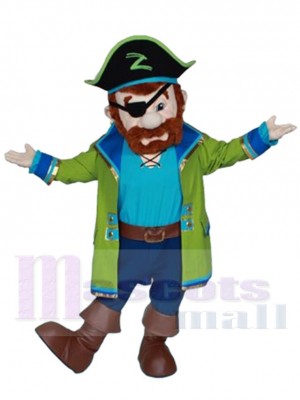 Brown Beard Pirate Pete Mascot Costume People