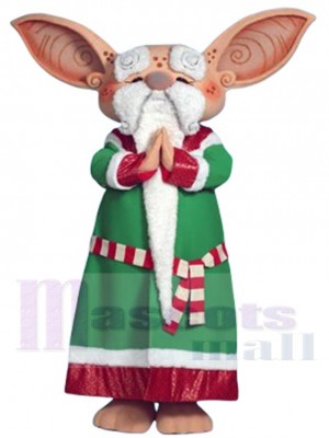 Long Beard Santa’s Sensei Mascot Costume Cartoon