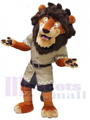 Friendly Prairie Lion Mascot Costume For Adults Mascot Heads