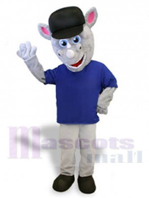 Butler Rhino Mascot Costume Animal