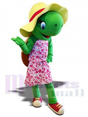 Green Female Turtle Mascot Costume People