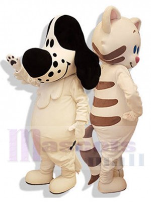 Therapy dog and Savannah Cat mascot costume
