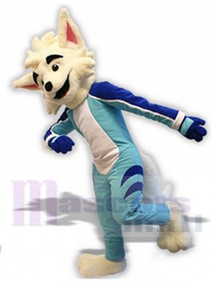 White Fox Wolf Dog Mascot Costume Animal