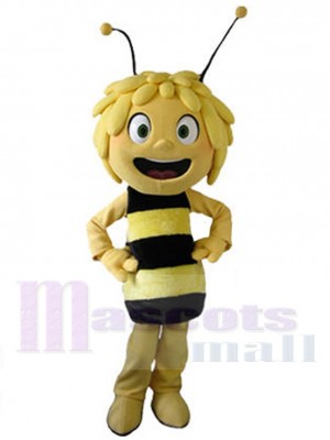 Cute Yellow and Black Bee Hornet Mascot Costume Insect