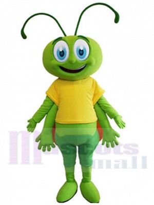 Cute Green Bee Mascot Costume Insect