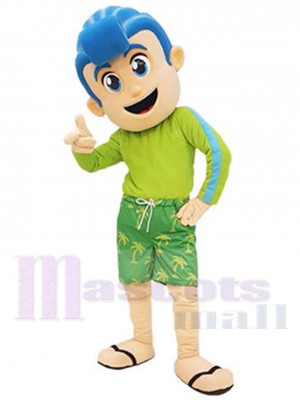 Diving Boy Mascot Costume People