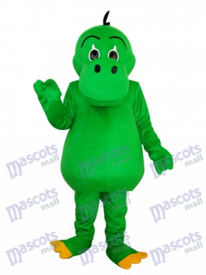 Round Mouth Green Dinosaur Mascot Adult Costume Animal  