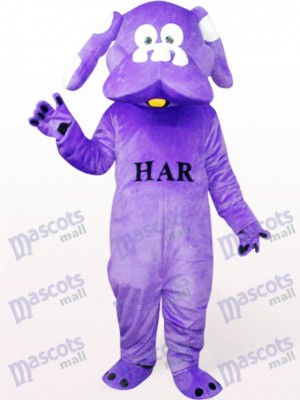 Dog In Purple Animal Mascot Costume