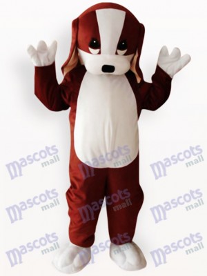 Brown and White Dog Animal Adult Mascot Costume