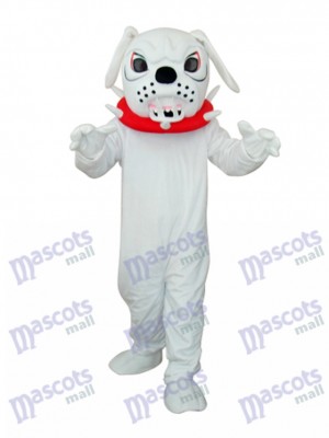 White Angry Dog Adult Mascot Costume Animal  