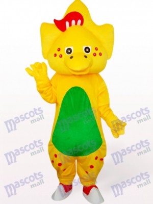 Star Dragon In Yellow Mascot Costume