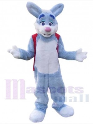 Blue Plush Easter Bunny Mascot Costume Animal