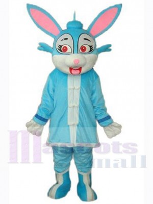 Cute Blue Easter Bunny Rabbit Mascot Costume Animal