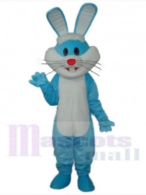 Blue and White Easter Bunny Mascot Costume Animal