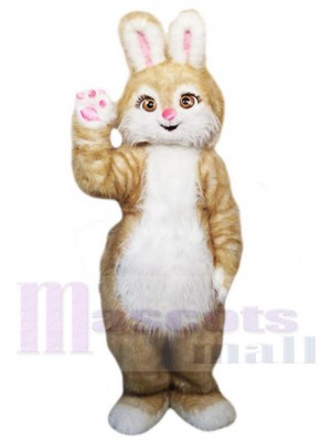 Brown and White Easter Bunny Mascot Costume Animal