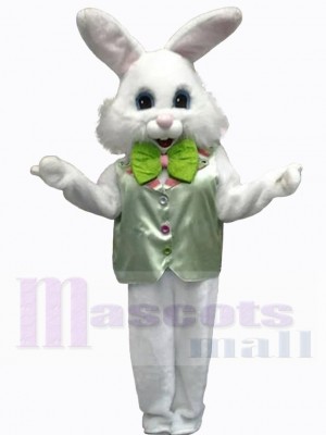 Cute White Easter Bunny Mascot Costume Animal