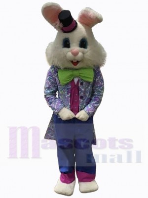 Cute Easter White Bunny Mascot Costume Animal