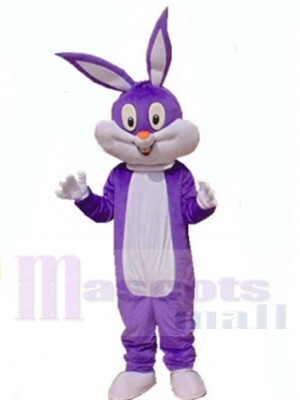 Lovely Purple Easter Bunny Rabbit Mascot Costume Animal