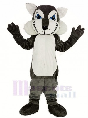 Dark Gray Wolf Mascot Costume Animal