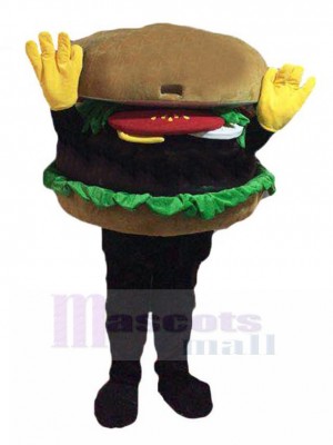 Hands Up Hamburger Mascot Costume 