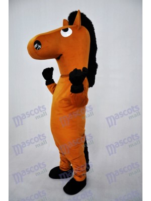 Brown Horse Plush Adult Mascot Costume