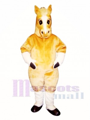 Cute Palomino Horse Mascot Costume