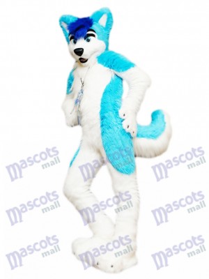 Blue Husky Dog Adult Mascot Costume Animal Cartoon 
