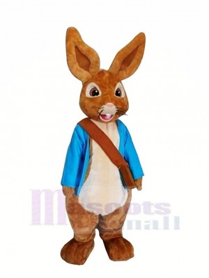 Peter Rabbit with Blue Clothes Mascot Costumes Cartoon	