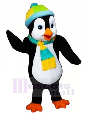 Penguin with Colorful Hat Mascot Costumes Cartoon