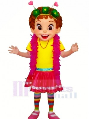 Nancy with Colorful Clothes Mascot Costumes People