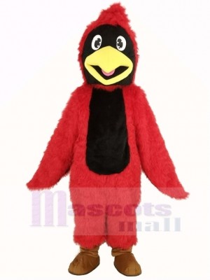 Long Hair Red Cardinal Mascot Costume Animal