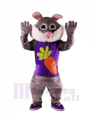 Easter Grey Rabbit with Big Eyes Mascot Costumes Animal