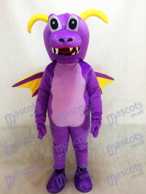 Cute Purple Thorn Dragon Mascot Costume