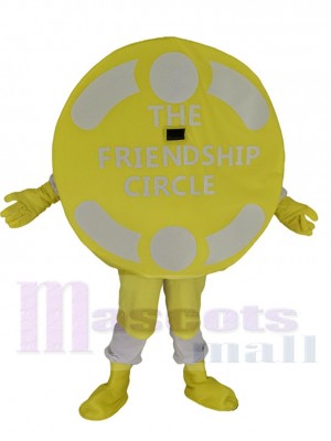 Friendly Yellow Friendship Circle Mascot Costume