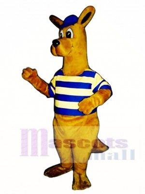 Rugby Roo kangaroo with Cap & Shirt Mascot Costume