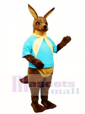 Cute Joe Kangaroo with Shirt & Tie Mascot Costume Animal