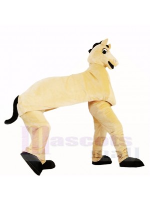 Cute Two Man Horse Mascot Costumes Cartoon