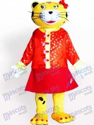 Female Leopard Adult Mascot Costume
